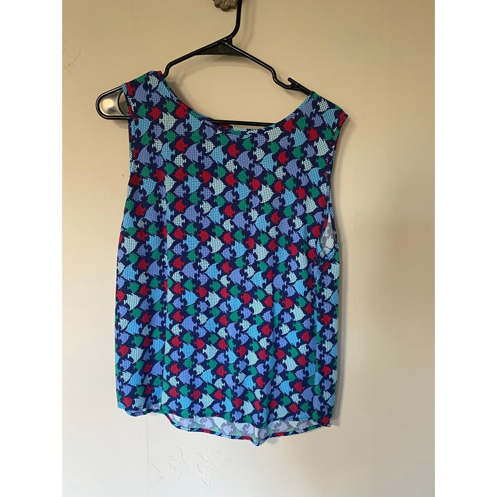 Talbots Colorful Fish Tank Dopamine Cruise Vacation Summer Large Petite